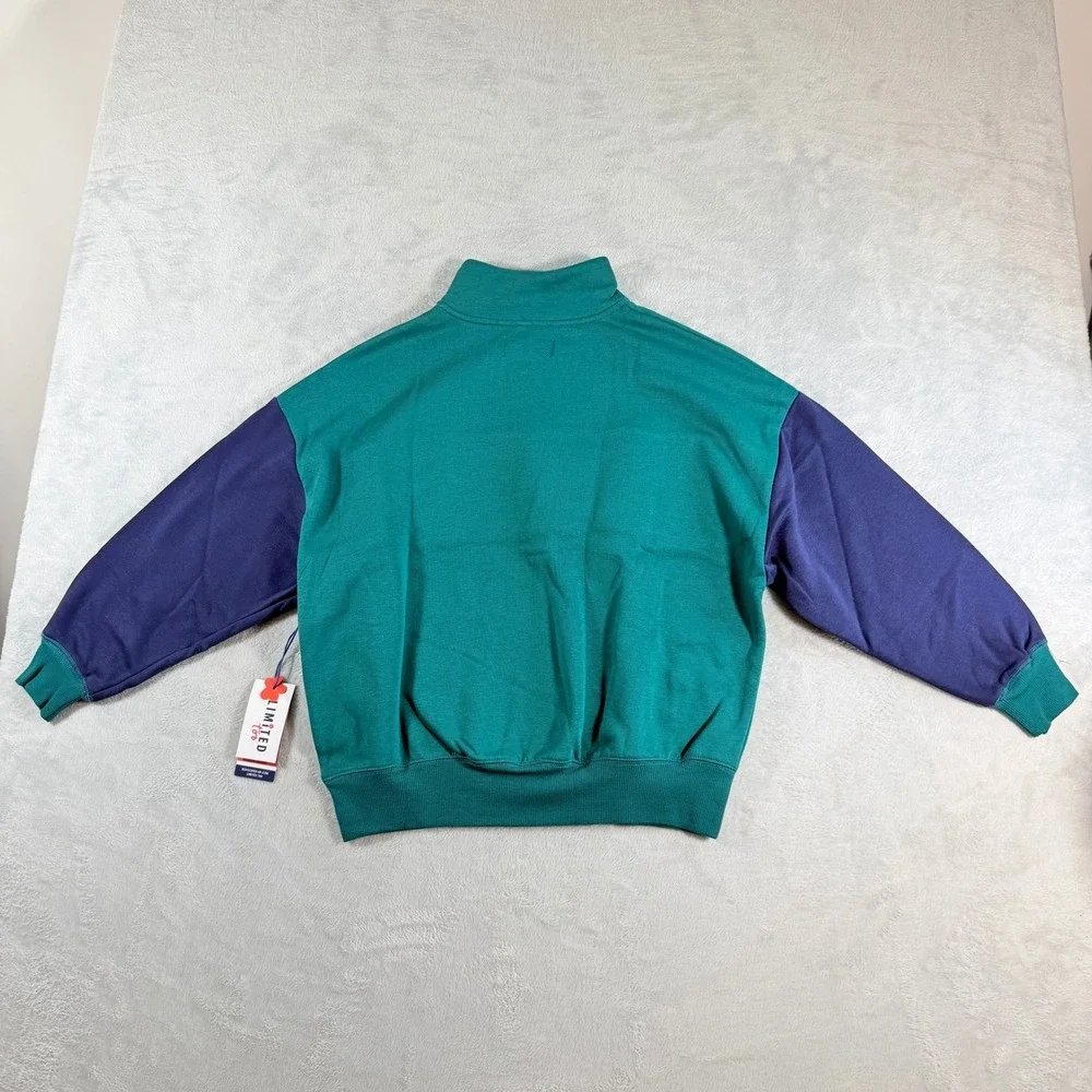 Limited Too Colorblock Fleece Pullover Sweatshirt Girls Size Medium (10) NWT